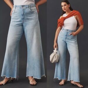 Anthropologie Pilcro The Adi Regenerative Cotton Mid Rise Flare Jeans